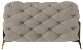 Сиво-бежово кадифено кресло Chelsea Bis – Ropez