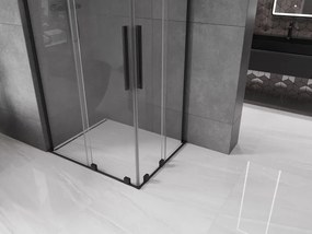 Mexen Velar L Двойна плъзгаща се душ кабина 100 x 90 см, прозрачна, черна
