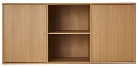Нисък висящ скрин от декор от дъб в естествен цвят 133x61 cm Mistral – Hammel Furniture