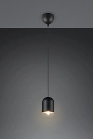 Черно метално висящо осветително тяло ø 11 cm Nara – Reality