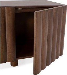 Кафява маса за телевизор от масивно манго 160x55x40 cm Tamira – MOME