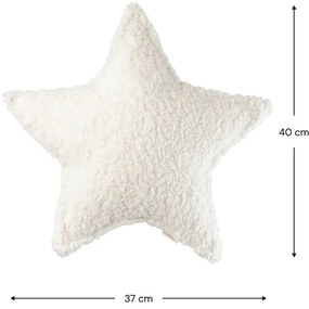 Кремава детска възглавница за диван от букле Star – Wigiwama