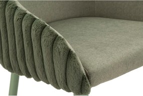 Зелени тапицирани бар столове в комплект с подлакътници 2 бр. (височина на седалката 78 cm) Alaska – Mauro Ferretti