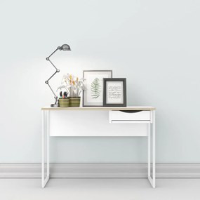Бяла работна маса , 110 x 48 cm Function Plus - Tvilum