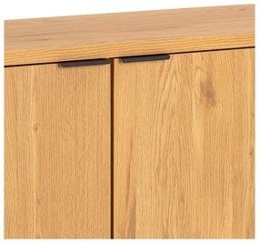 Скрин от дъбов декор в естествен цвят 160x80x45 cm Colima – Actona