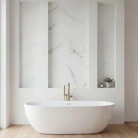 Декоративен панел atmosphera Bano, Бял мрамор, 240×60 cm