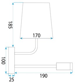 Аплик LED APP1610-2W Black