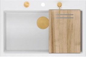 гранитна мивка MARC 110 WORKSTATION White