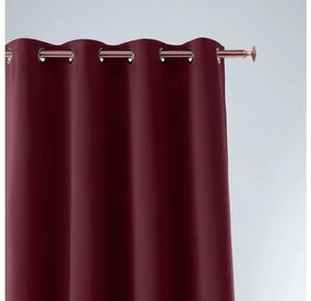 Уникална завеса в бордо с окачване на вградени халки 140 х 250 см