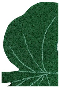 Тъмнозелен ръчно изработен памучен детски килим подходящ за пране 120x180 cm Monstera Leaf – Lorena Canals