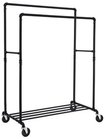 Мобилен стоящ закачалник LINEA черен