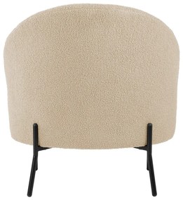 Бежово кресло от плат букле Noble – Leitmotiv