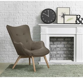 Светлокафяво кадифено кресло Niko – Ropez