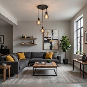 Пендел ТЕРМА, черен, 3xE27