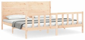 3192771 vidaXL Рамка за легло без матрак 200x200 см масивна чамова дървесина