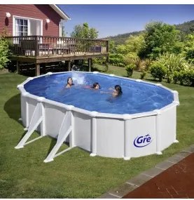 Сглобяем басейн овал с метални стени бял Atlantis 500 x 300 х 132 см - Gre