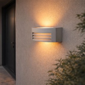 Модерен стенен аплик сив IP44 - Hurricane 1