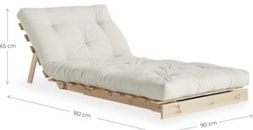 Сиво-бежово разтегаемо ленено кресло Roots Carob – Karup Design