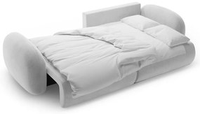 Светлосив кадифен сгъваем/с място за съхранение ъглов диван Tonale – Cosmopolitan Design