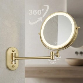 Огледало LED Glow Brush Gold