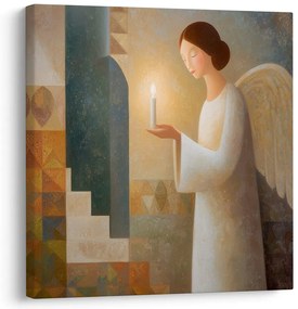 Картина на платно Коледна – Вълшебна ангелска светлина