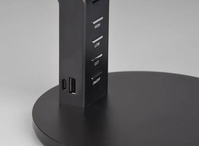 Матово черно LED затъмняваща се настолна лампа (височина 40 cm) Ava – Trio