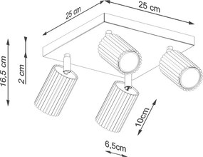 Кафяво-сив метален прожектор ø 6,5 cm Gleam – Sollux