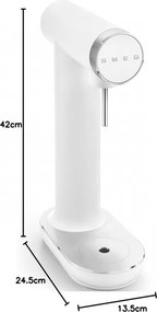 Машина за сода SMEG Collezione SKC01WHM, 800 мл, CO2, Предпазен клапан, Тавичка за отцеждане, Ръчна, Бял мат