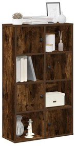 860395 vidaXL Библиотека, опушен дъб, 60x24x101,5 см, инженерно дърво