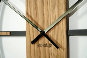 Дървен стенен часовник 50 см Уникален - дъб