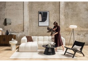 Кафяво-сив кадифен ъглов диван (ляв ъгъл) Cube – Bonami Selection