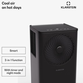 Klarstein Aero Ring 9K, Smart, климатик, 9 000 BTU, мобилен и интелигентен, за макс. 31 м², гласово управление