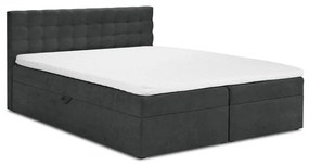 Тъмно сиво двойно легло , 180 x 200 cm Jade - Mazzini Beds