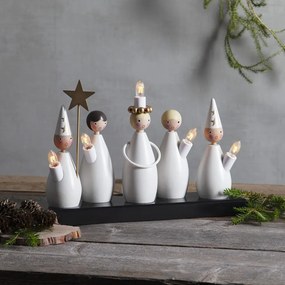 Черно-бял светлинна декорация за контакт Luciakör – Star Trading