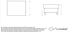 Тъмносива табуретка Simon – Miuform