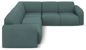 Тюркоазен ъглов диван (променлив/L форма) Molino – Micadoni Home