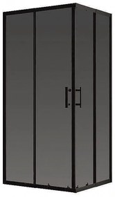 Обикновена душ кабина ICS 788G / NANO Inter Ceramic, 88-99x88-99x190см, 5мм, сиви калени стъкла, регулируеми страни, с две плъзгащи се врати