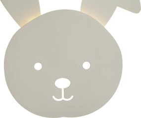 Детска стенна лампа бежова с LED 3-степенно димиране - Benny the Bunny