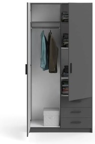 Тъмносив гардероб 99x200 cm Sprint – Tvilum