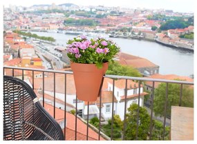 Сандък за цветя за парапети от рециклирана пластмаса ø 30 cm Capri – Artevasi