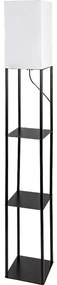 Brilagi - Подова лампа с рафтове GRADUS 1xE27/40W/230V 150 см черна/бяла