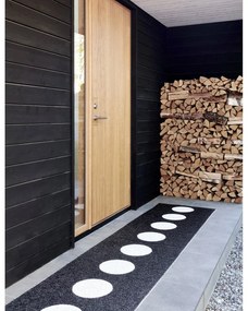 Черно-бял килим за открито и закрито 70x90 cm Vera Black – Pappelina