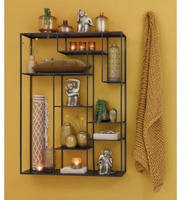 Черен двуетажен метален рафт Talara - Light &amp; Living