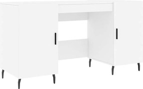 829564 vidaXL Бюро, бяло, 140x50x75 см, инженерно дърво