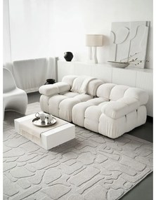 Светлосив вълнен килим 133x190 cm Morphic Dunes – Agnella