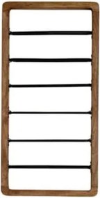 Черен стенен стелаж за 6 бутилки вино Sorrento - Light &amp; Living