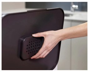 Стоманен контейнер за отпадъци в сребристо 40 л Totem Compact - Joseph Joseph