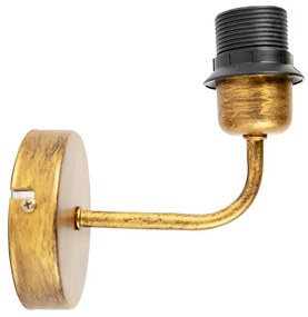 Винтидж стенна лампа златиста без абажур - Matt