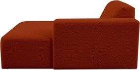 Модулен диван от букле в тухлен цвят (десен ъгъл) Roxy – Scandic