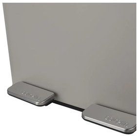 Кафяво-сиво стоманено кошче за боклук 2x30 l за рециклиране с педал Aliya – Spirella